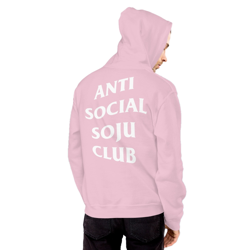 Anti Social Soju Club Hoodie (Light Pink)